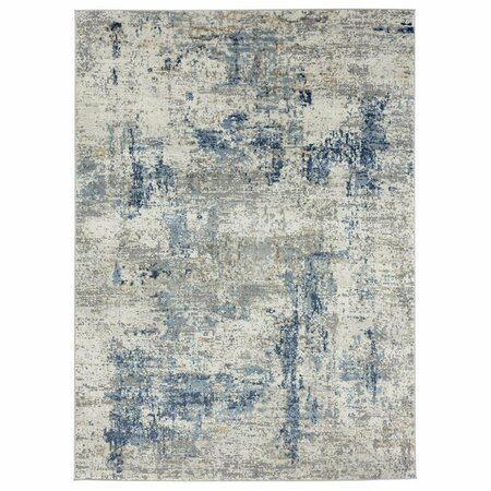 UNITED WEAVERS OF AMERICA Eternity Elixir Blue Area Rectangle Rug, 5 ft. 3 in. x 7 ft. 2 in. 4535 10360 58